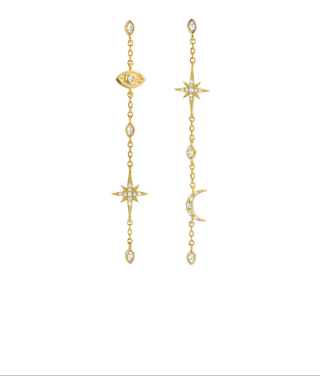 Pendientes Constellation de oro
