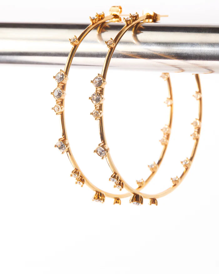 Pendientes de aro en oro laminado