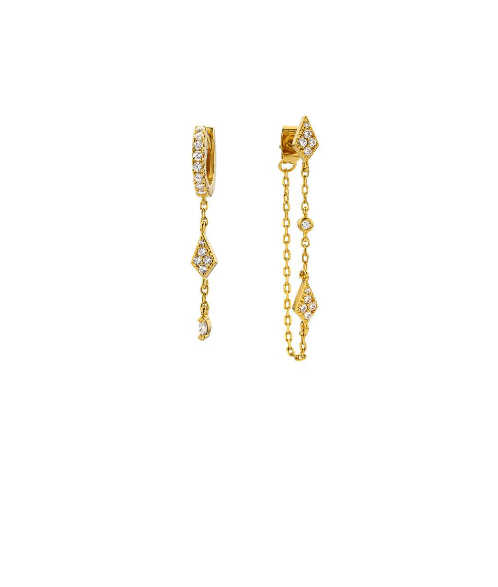 Pendientes Losange Twin de oro