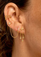 Pendientes Diwali Sky en oro laminado