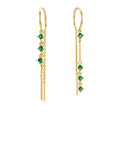 Pendientes Green Rialto de oro