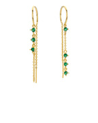 Pendientes Green Rialto de oro
