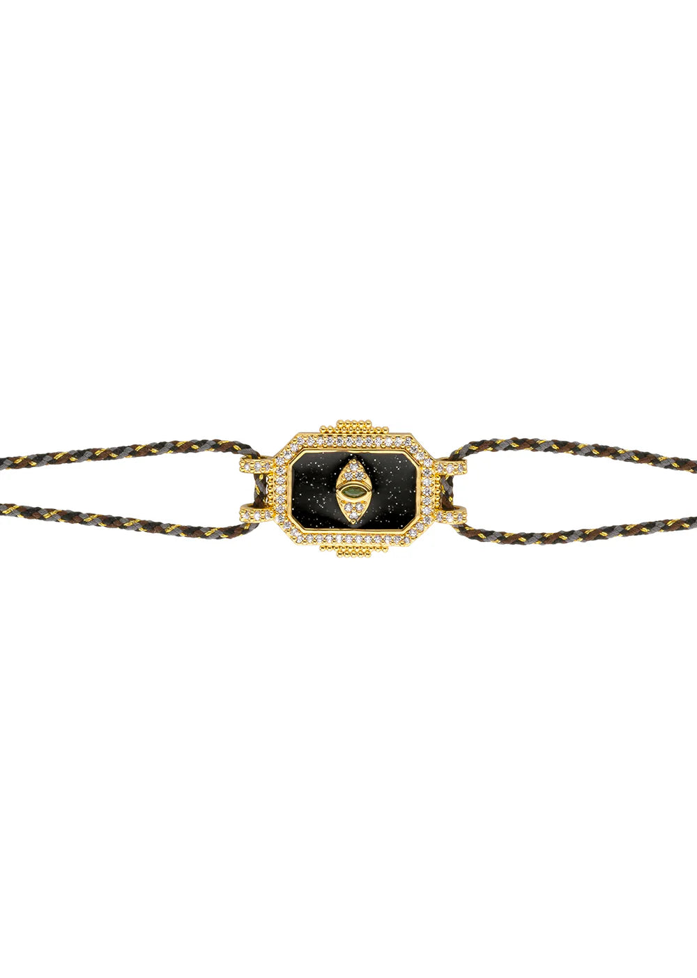Pulsera Black Eye Bohème de oro