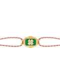 Pulsera Green Clover Bohème de oro