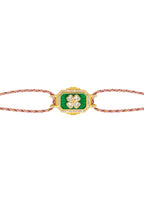 Pulsera Green Clover Bohème de oro