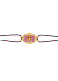 Pulsera Fuchsia Clover Bohème de oro
