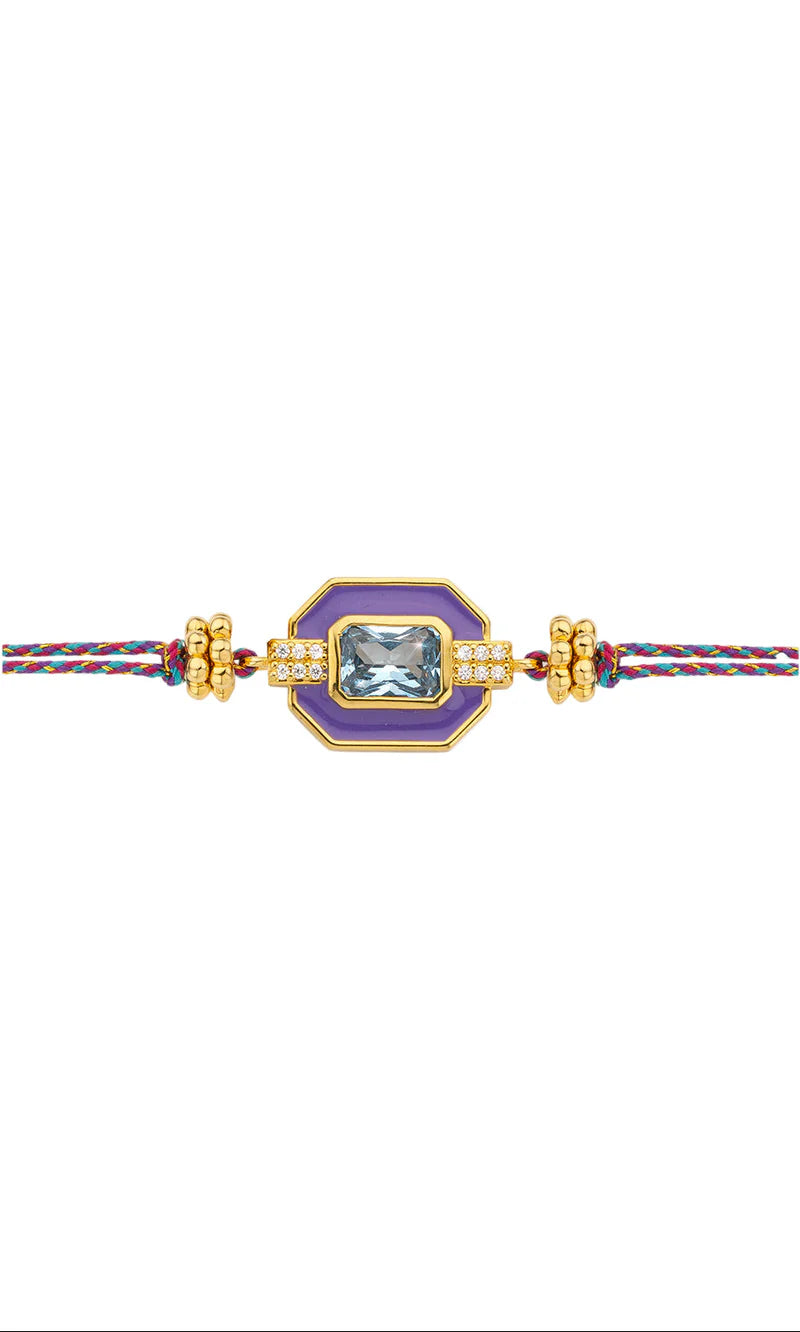Pulsera Purple Art Deco de oro