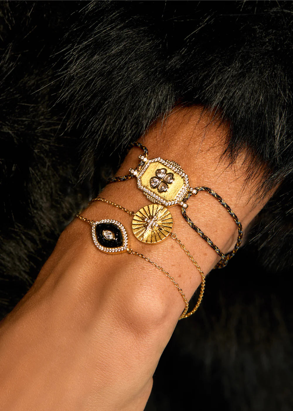 Pulsera Bohemian Clover de oro