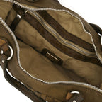 Bolso bowling en piel de vacuno tejida y teñida en prenda