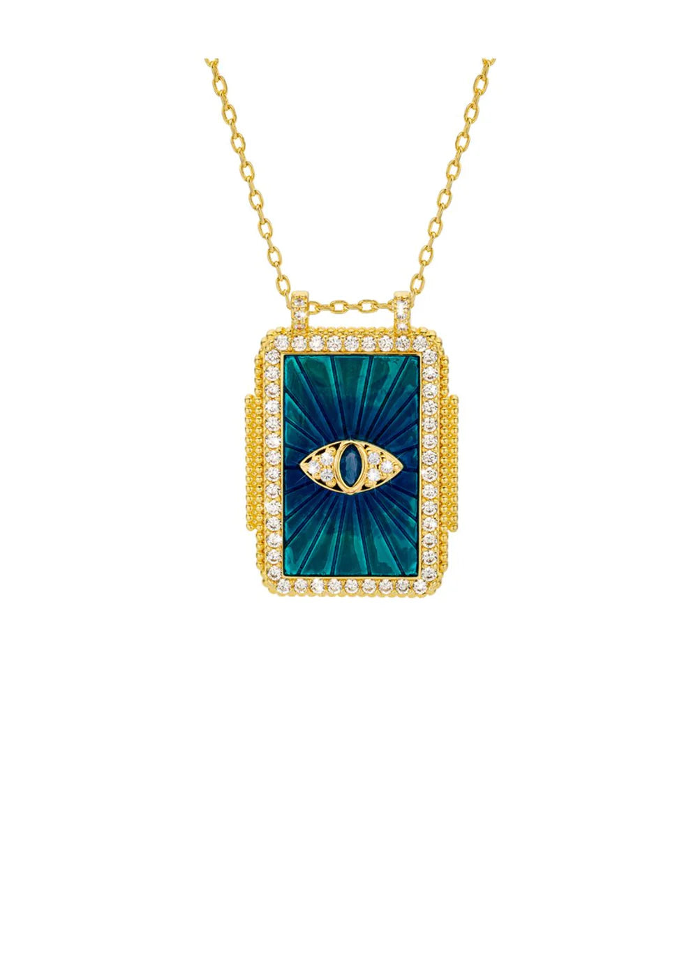 Collar Blue Eye Bohème de oro
