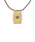 Collar Labradorite Heart Bohème de oro