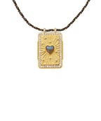 Collar Labradorite Heart Bohème de oro