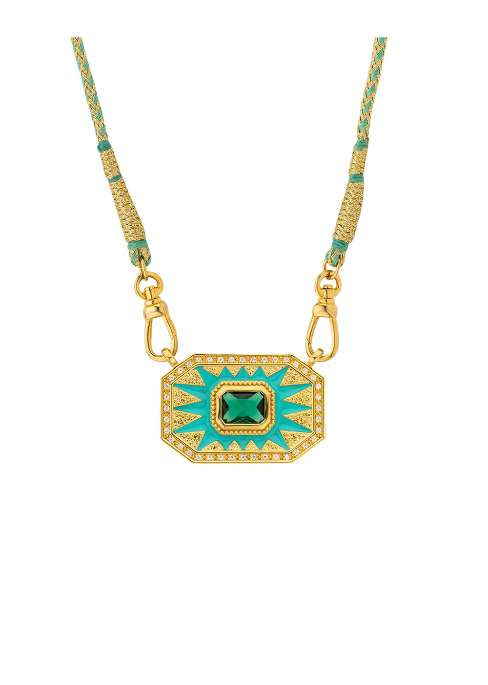 Collar Light Turquoise Yucatán de oro