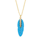 Collar Turquoise Plume de oro