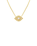 Collar White Majestic Eye de oro