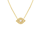 Collar White Majestic Eye de oro