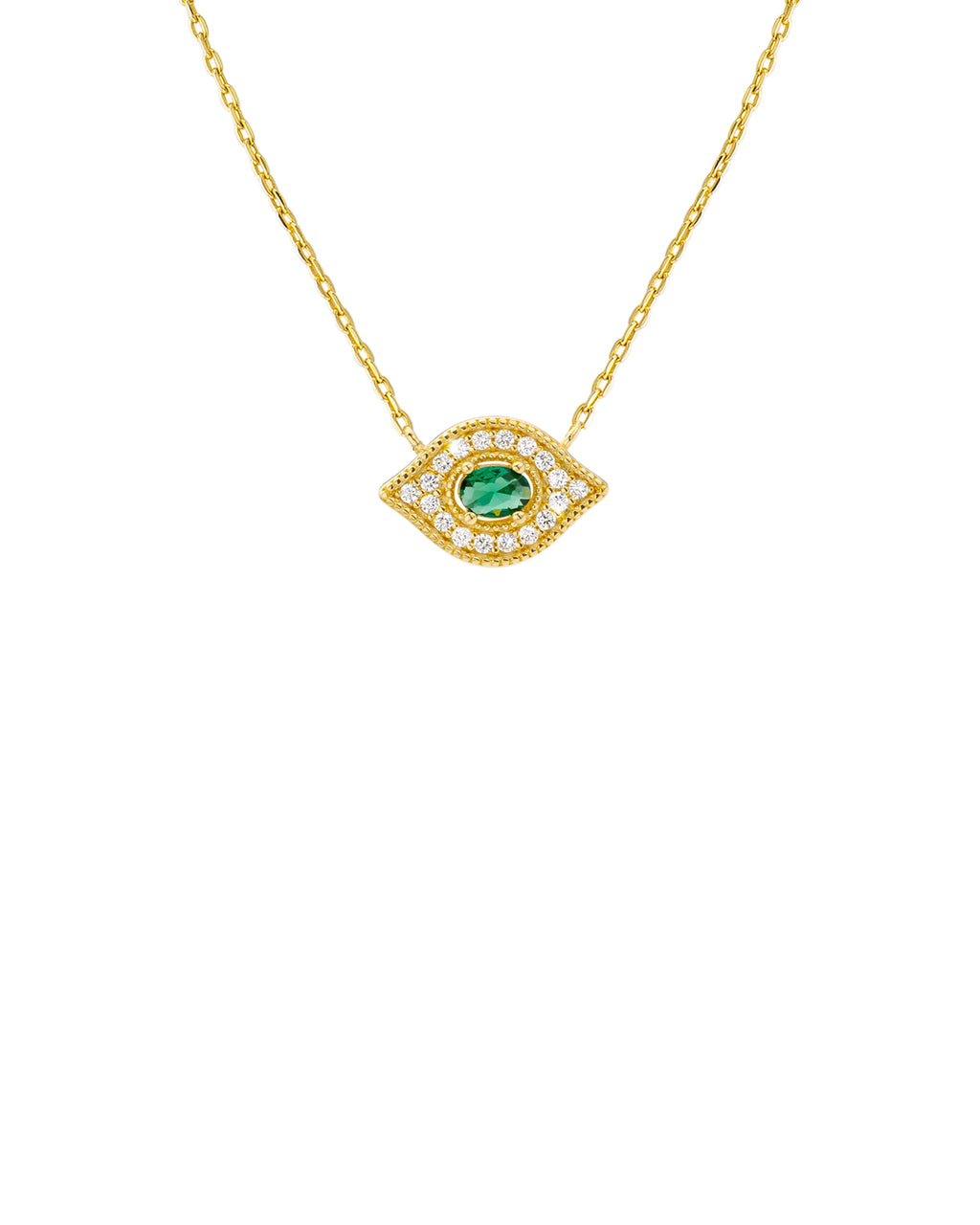 Collar Green Majestic Eye de oro