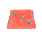 Clutch terciopelo con palmeras