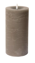 LED PILLAR CANDLE RUSTIC GREY 20xØ10cm
