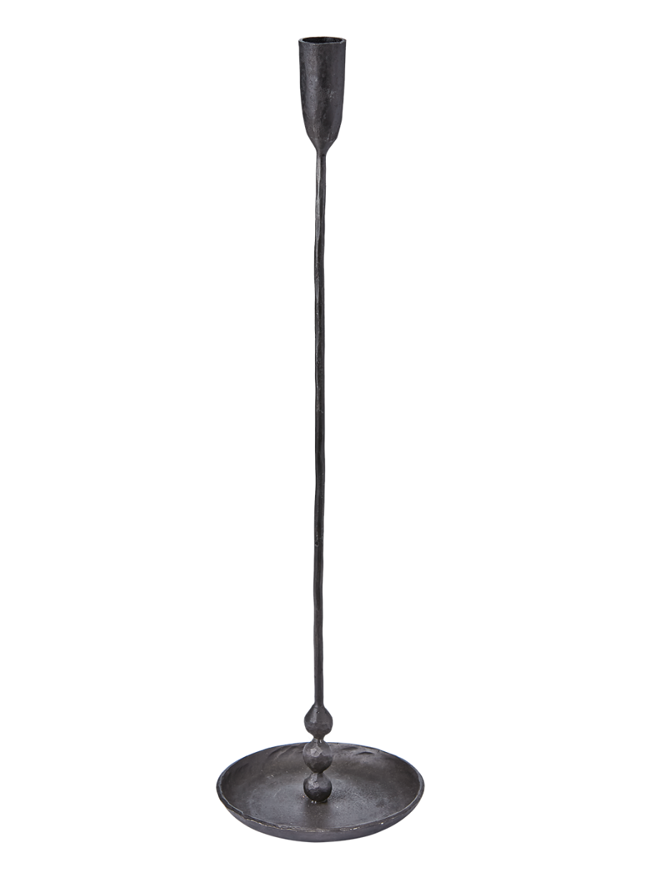 Portavelas negro | H50 cm