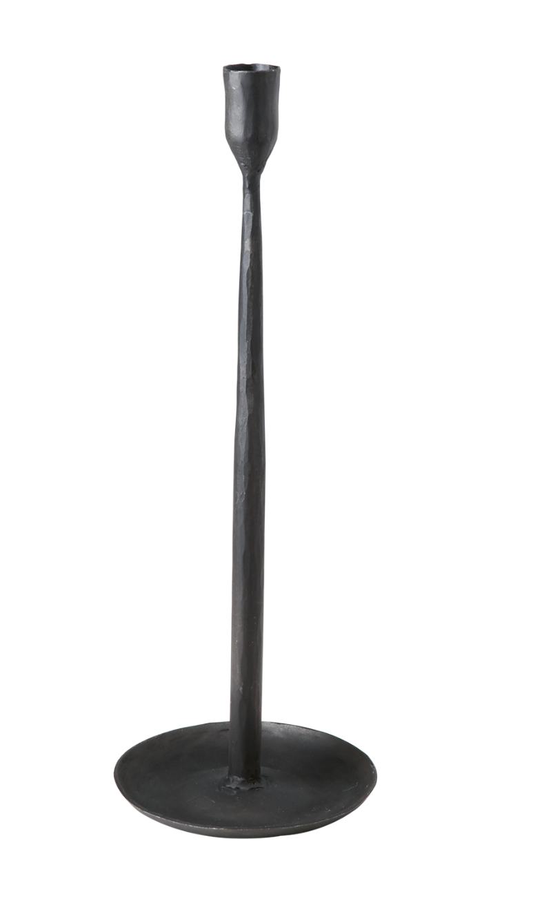 Portavelas negro | H35 cm