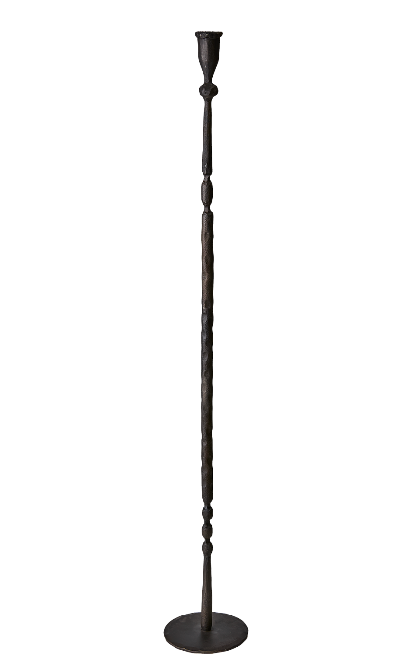 Portavelas negro | H85 cm