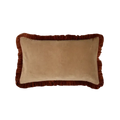 FUNDA DE COJÍN DE TERCIOPELO BEIGE Y ÓXIDO 30 x 50 cm
