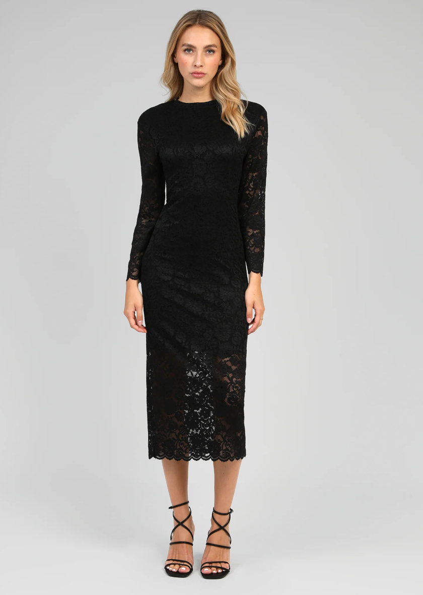 VESTIDO NEGRO ENCAJE EMALIE