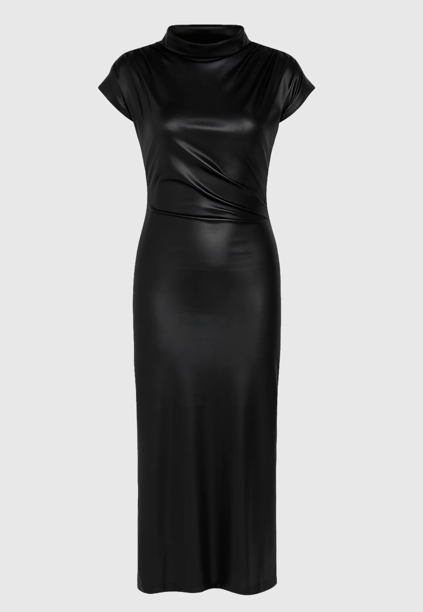 VESTIDO ELASTAN NEGRO MIDI ENOLIA