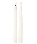 VELA LED CÓNICA, RÚSTICA, COLOR BLANCO 22xØ2,2cm