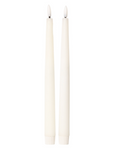 VELA LED CÓNICA, RÚSTICA, COLOR BLANCO 25xØ2,2cm
