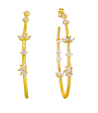 Pendientes Magnolia Hoops en oro laminado