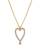 Collar Twin Hearts en oro laminado