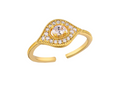 Anillo White Majestic Eye en oro laminado