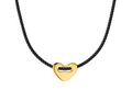 Collar Black Corazón en oro laminado