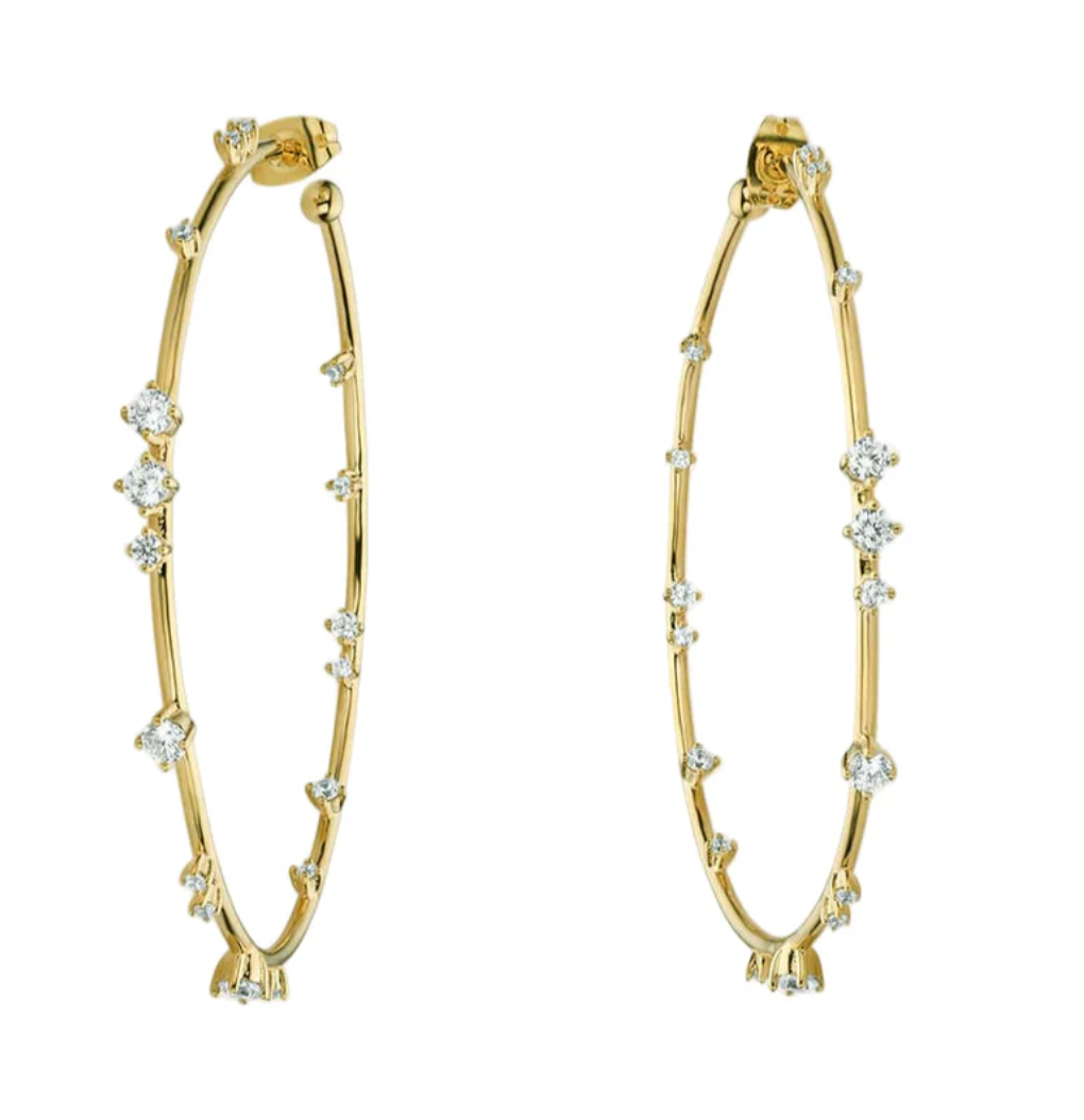Pendientes de aro en oro laminado