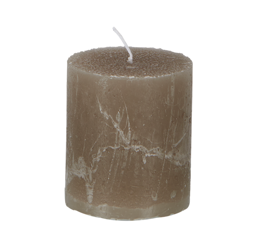 VELA GRIS PIEDRA Ø7 x 7.5 cm