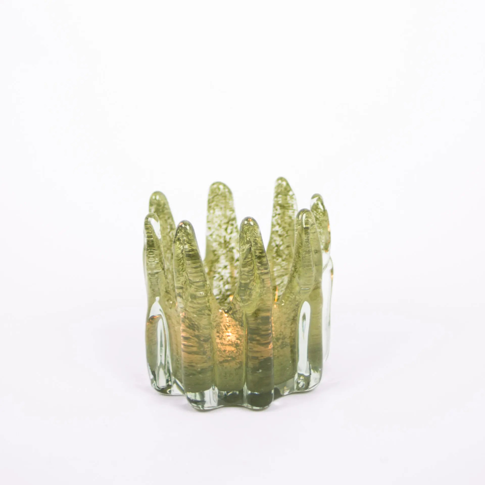 Vela Helix verde oliva | 14 cm
