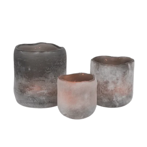 Portavela Halde gris | 8 cm