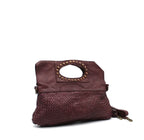 Bolso Trenzado con Asa y Tachuelas