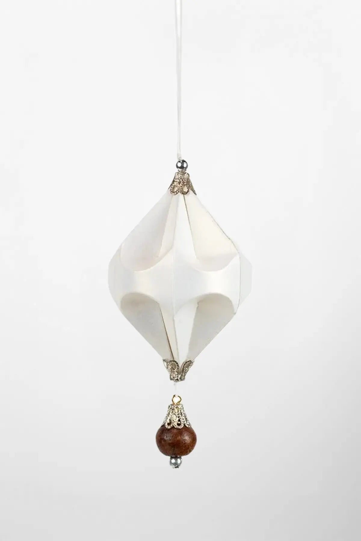 Adorno navideño Jasmine Pearl plateado