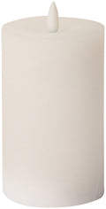 VELA LED CILÍNDRICA, RÚSTICA, COLOR BLANCO 12,5xØ7,5cm