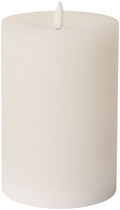 VELA LED CILÍNDRICA, RÚSTICA, COLOR BLANCO 15xØ10cm
