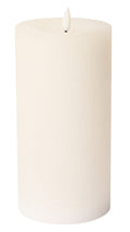 VELA LED CILÍNDRICA, RÚSTICA, COLOR BLANCO 20xØ10cm