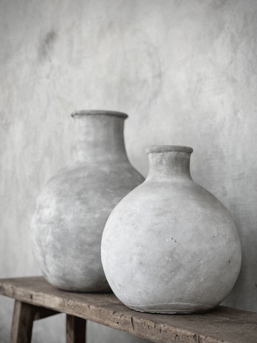 Jarrón botella pequeño blanco roto | Ø25 x 30 cm