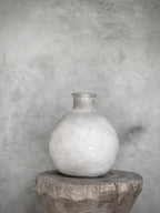 Jarrón botella pequeño blanco roto | Ø25 x 30 cm