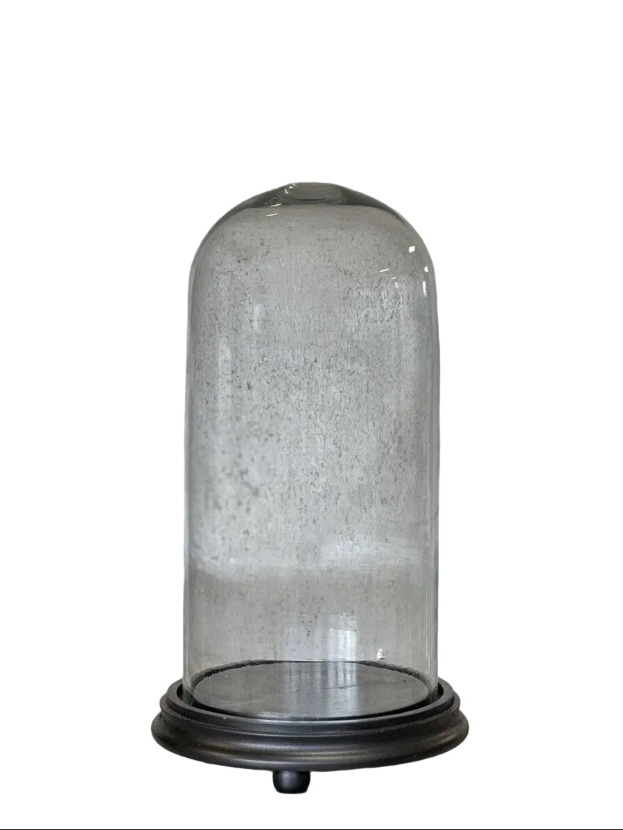 Cúpula de vidrio con base negra | Ø 21 x H 41 cm