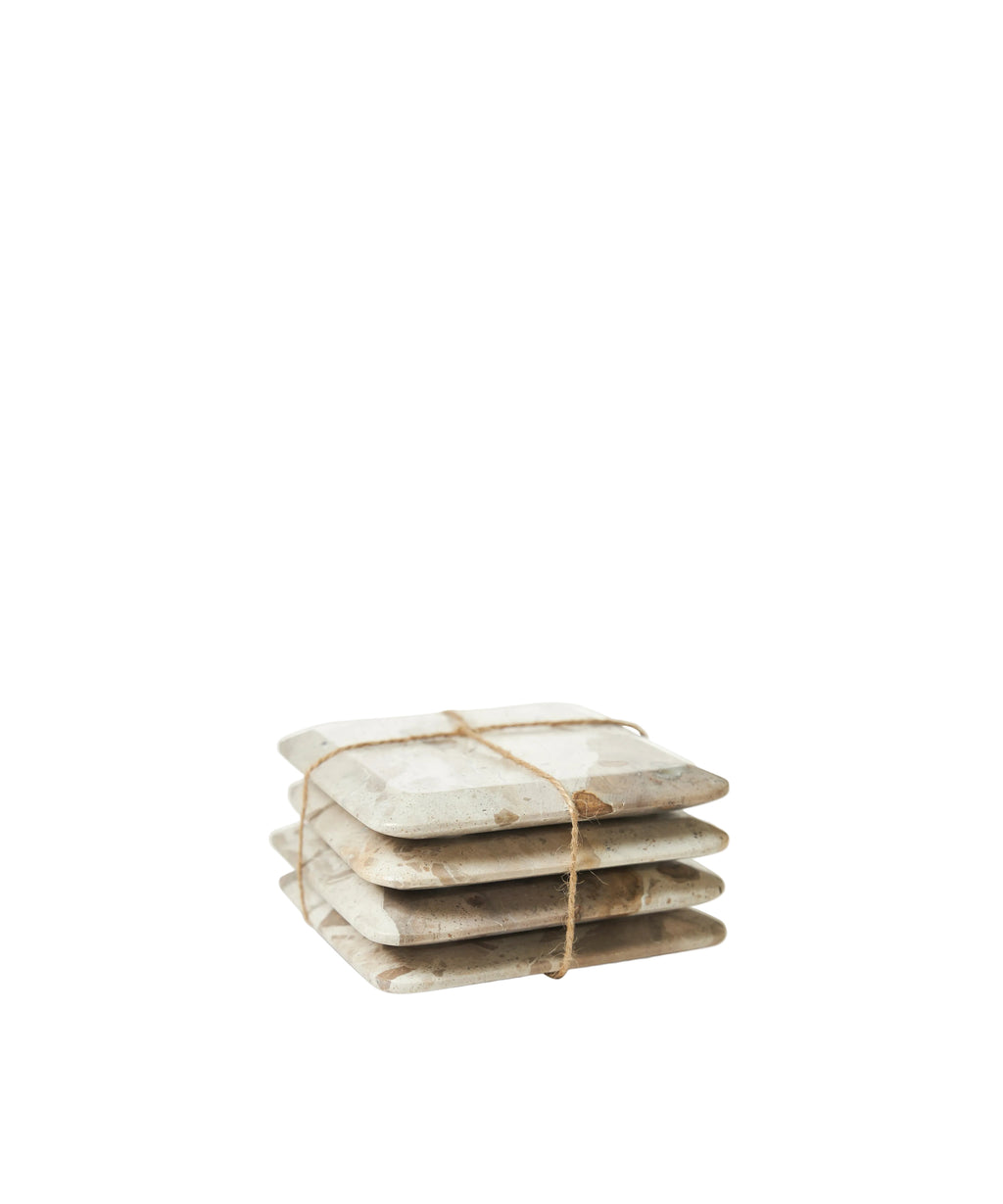 Posavasos de mármol pack de 4 | 10 × 10 cm