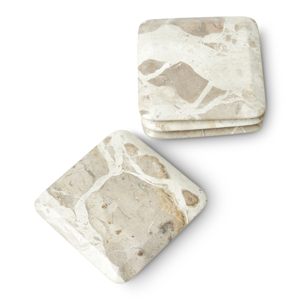Posavasos de mármol pack de 4 | 10 × 10 cm