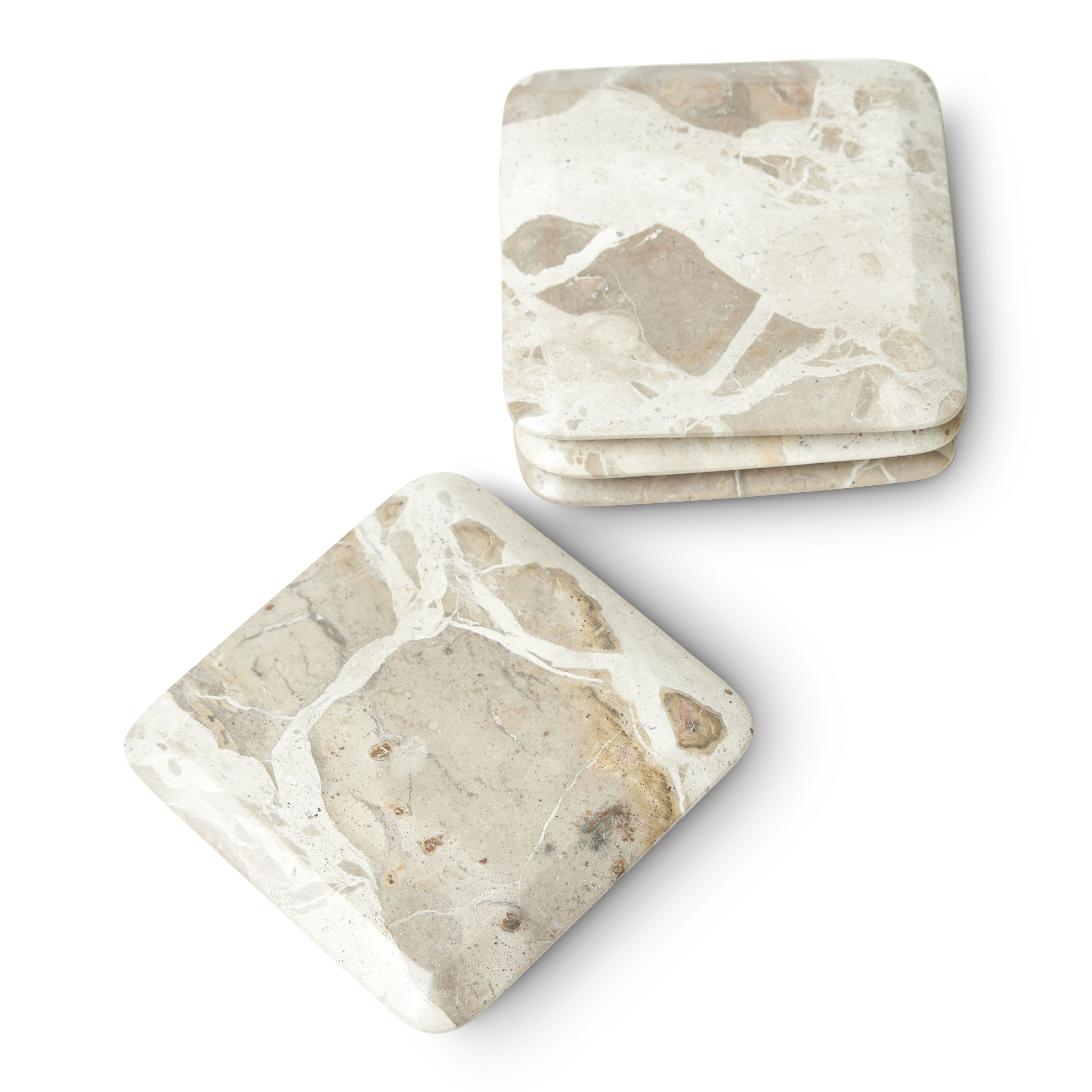 Posavasos de mármol pack de 4 | 10 × 10 cm